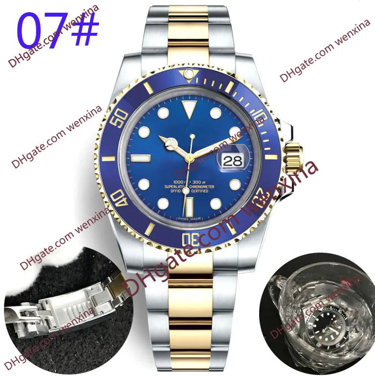 i nuovo Top orologio da uomo 41mm Orologio automatico di alta qualità Anello in ceramica blu Impermeabile Orologio meccanico da uomo di lusso da polso209h