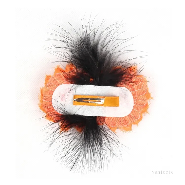 Party Favor Halloween hairpin feather sunflower baby hairpin European and American festival baby headdress T2I52288