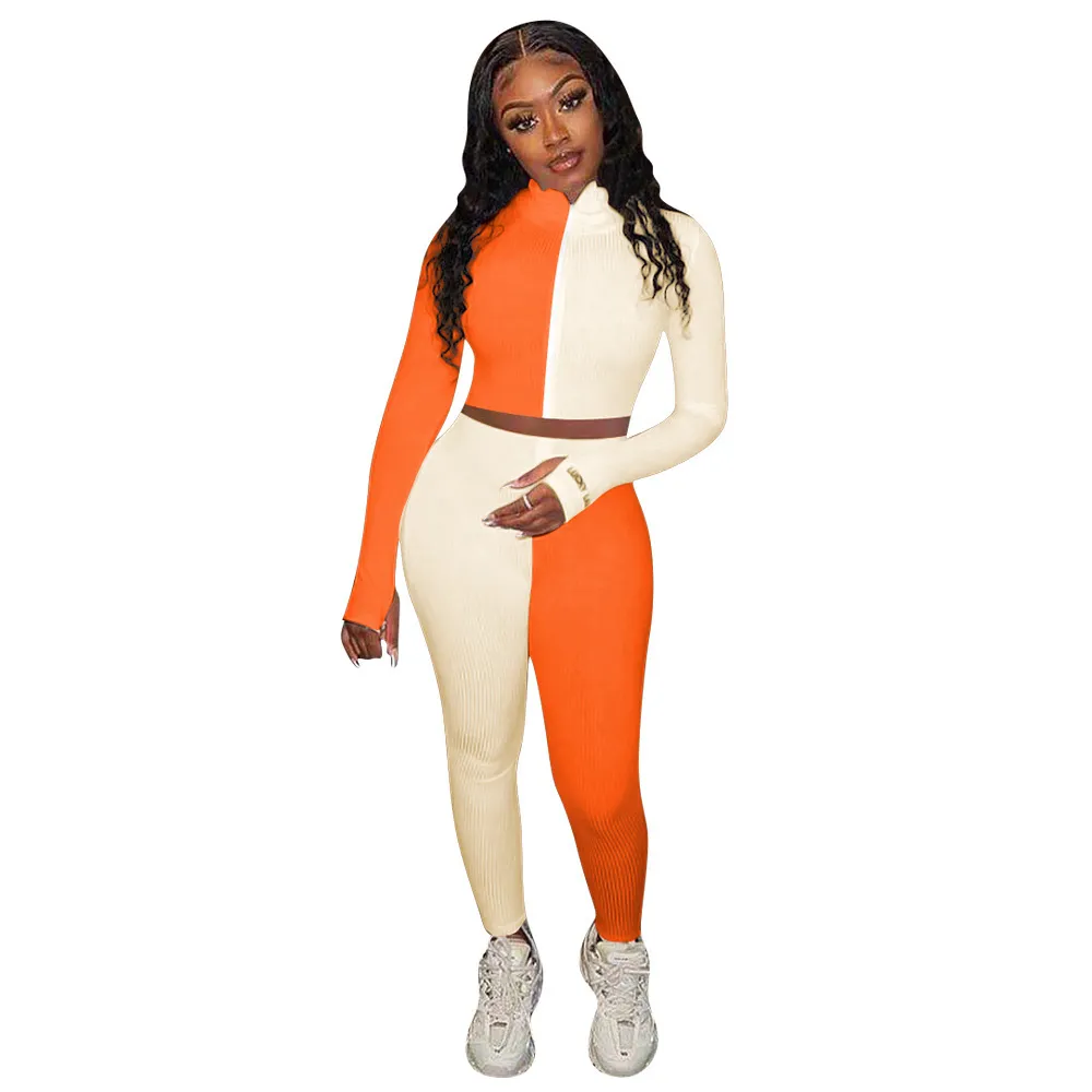 Partihandel slipsfärgbyxor Set Tracksuit For Women Two Piece Sexy Club Outfits Long Sleeve Crop Top Soft Sweatpants Lounge Wear 210525