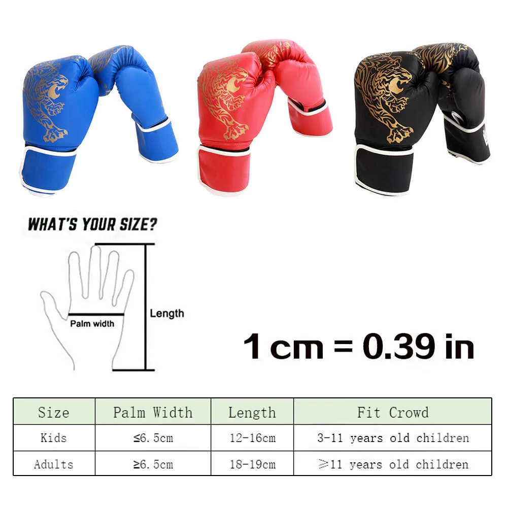 Adults Kids Children Boxing Gloves Flame Mesh Breathable PU Leather Training Fighting Gloves Sanda Boxing Training Gloves2150