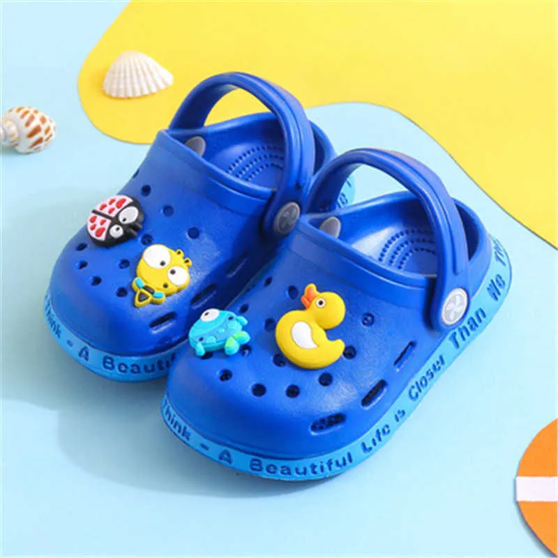 New Children Kids Girl Mules Clogs Summer Croc Garden Beach Slippers Sandals Cave Hole Baby Shoes For Girls X0703