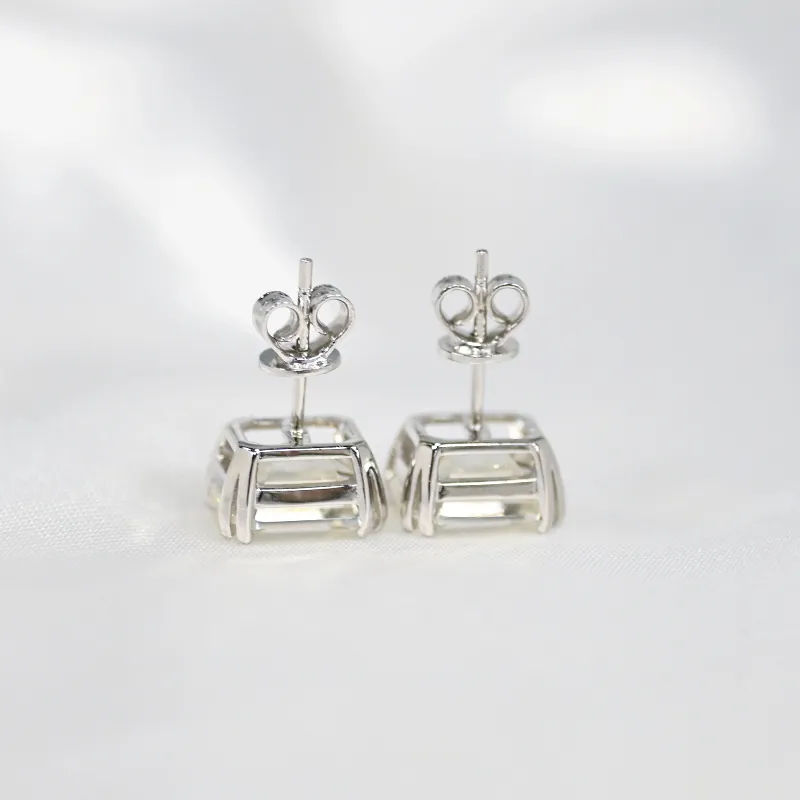 Oevas 100% 925 Sterling Silver Stud -oorbellen voor vrouwen sprankelend 8*10 mm High Carbon Diamond Wedding Party Fine Jewelry Groothandel 220211
