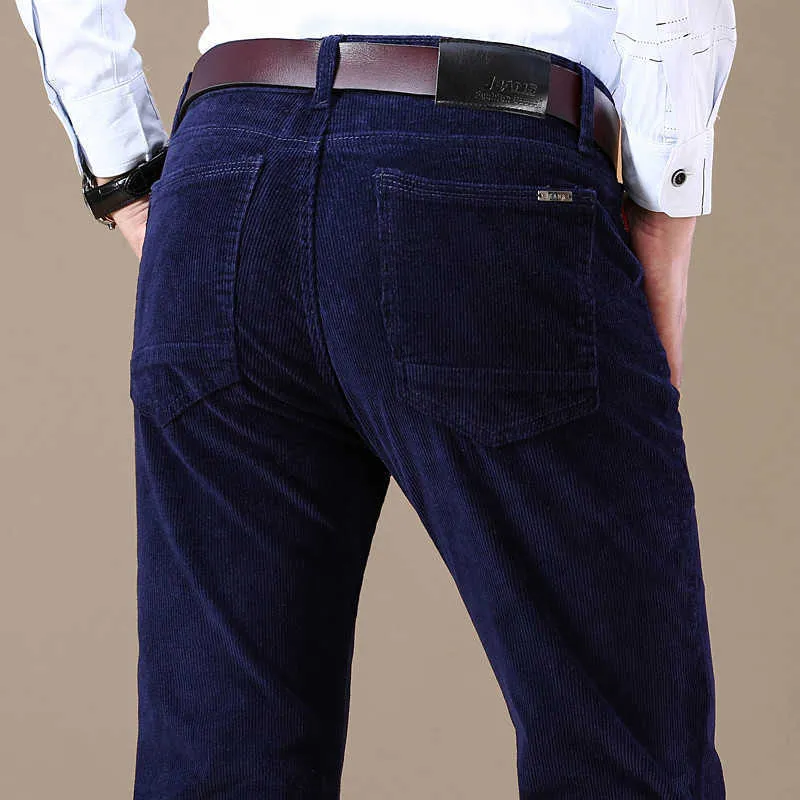 Erkekler Vintage Kış Kadife Ince 6 Renk Rahat Elbise Takım Elbise Pantolon Moda Iş Marka Giysileri Kot Pantolon Artı Boyutu 40 210716