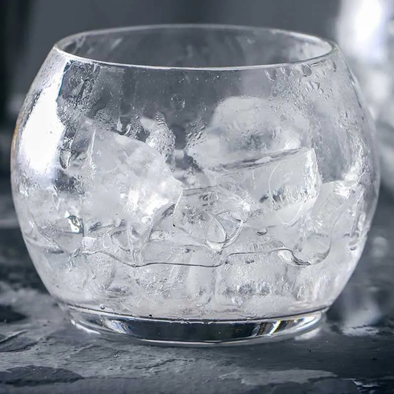 Moleküler Mixology Interlayer Üçgen Kokteyl Buzlu Kristal Şarap Cam Konisi Martini Küresel Set Barmen Özel İçme Kupası X210V