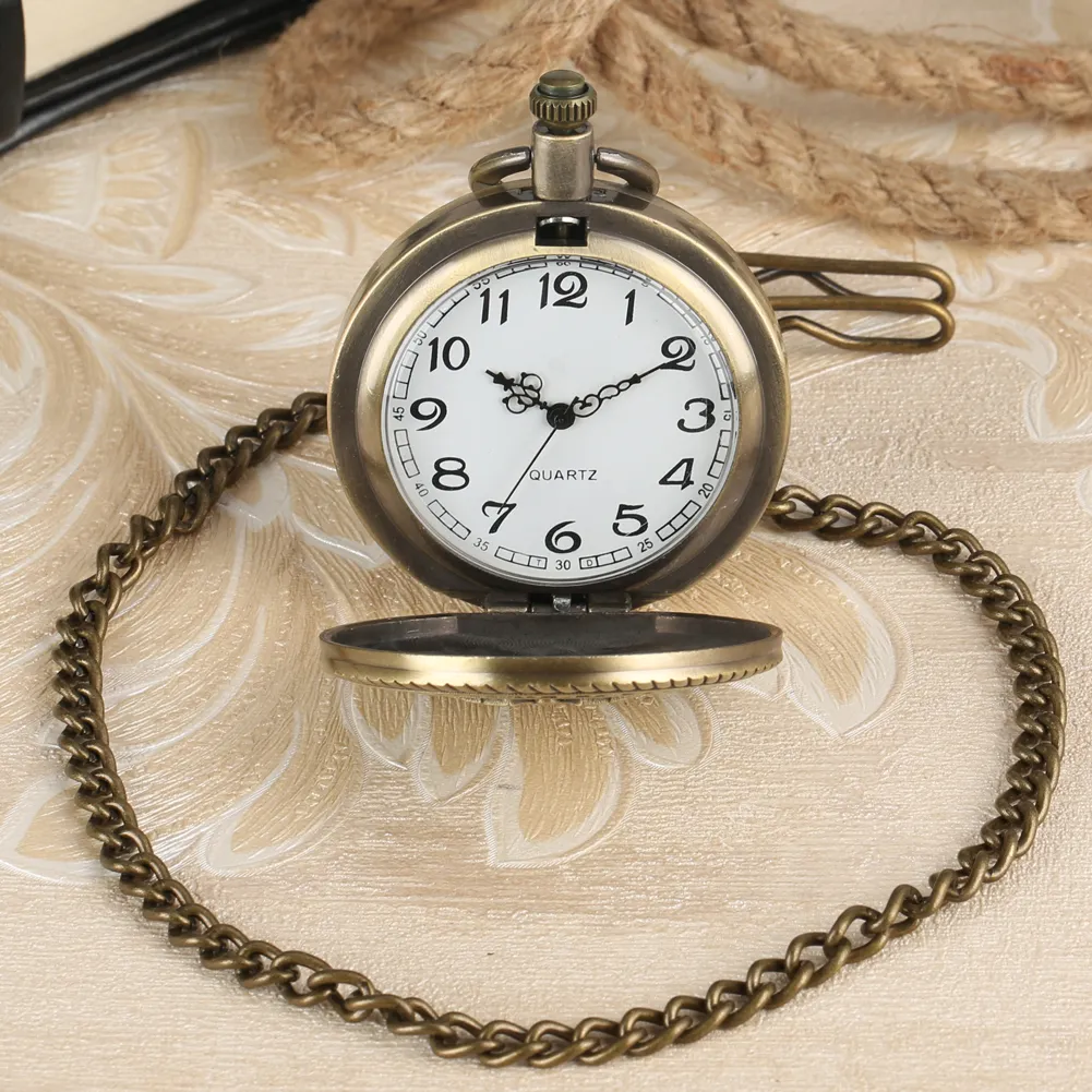 Klassisk kvartsficka klocka unisex United States Marine Corps Pendant Watches Necklace Chain Clock Steampunk Reloj de Bolsillo229h