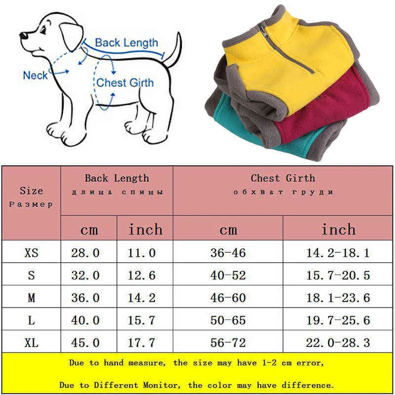 Super Stretch Fleece Pet Chien Vêtements Pour Petits Chiens Moyens Hiver Chiot Chien Sweat Pet Chiens Chaud Veste Manteau Outfit Gilet 211106