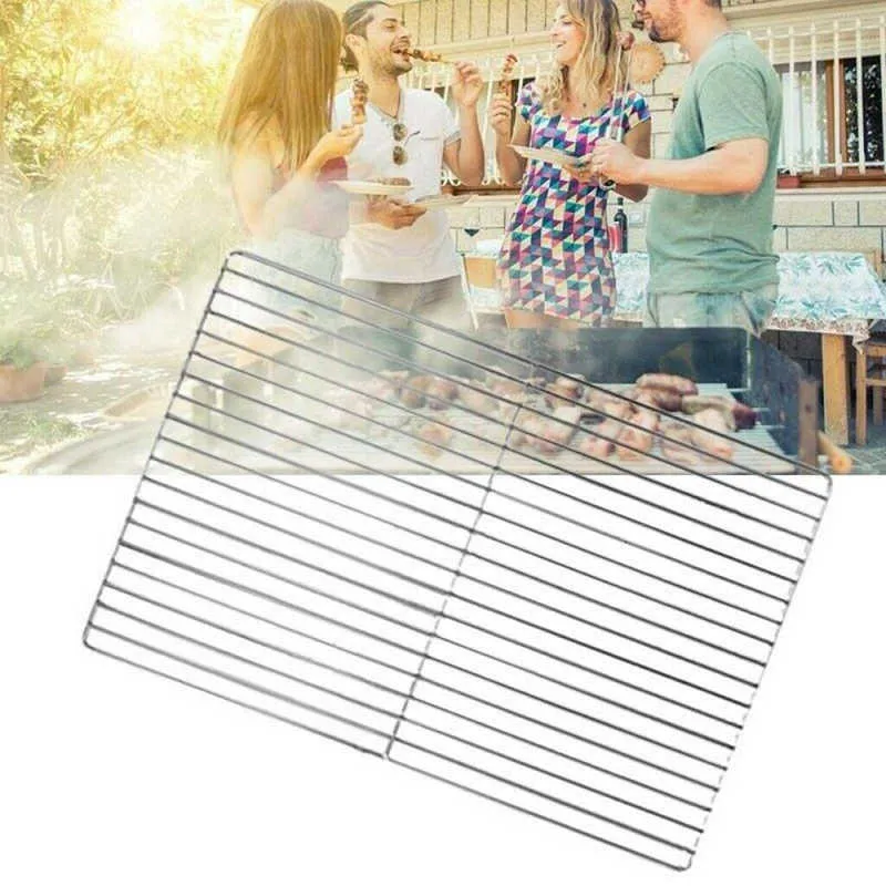 Barbecue BBQ Grillnetz Edelstahl Rack Grid Rost Ersatz für Camping DSS899 210724