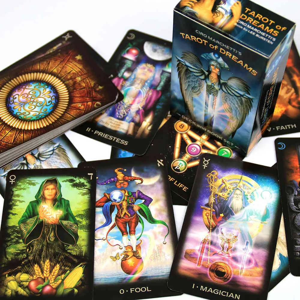 Tarot of Dreams English 83 Cards Fortune Telling Ciro Marchetti Deck Divination Book Sets for Beginners Game saleG011