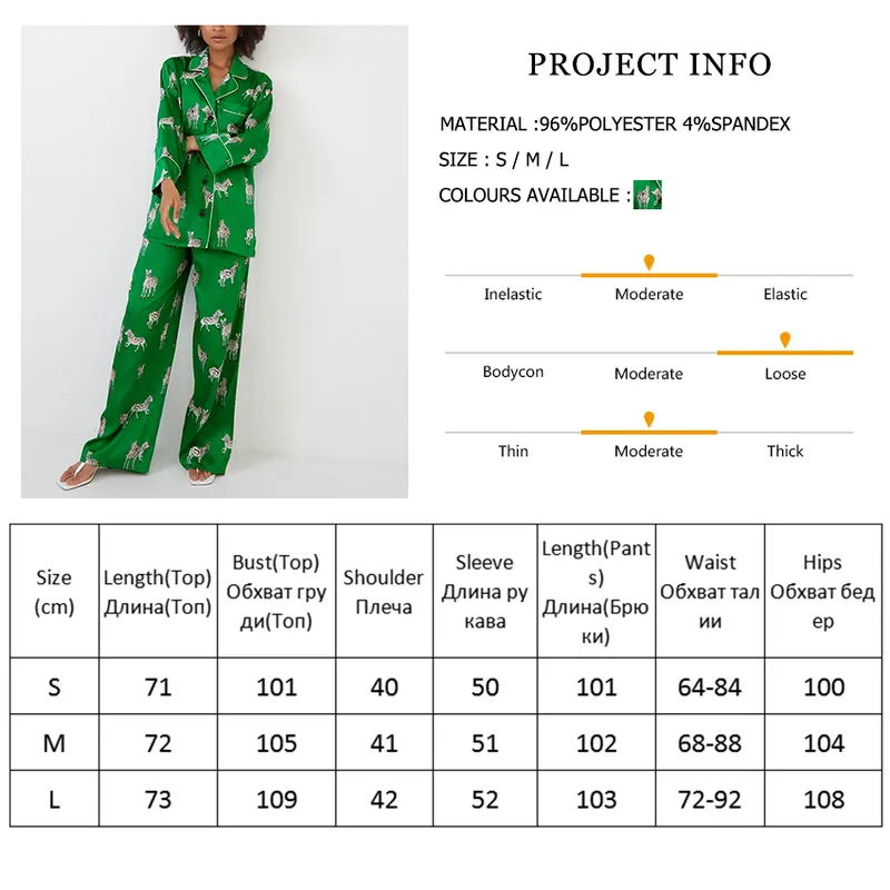Hiloc Zebra Print Home Suit For Women Pajama Satin Long Sleeve Sleepwear Chic Pattern Set Woman Pocket Autumn 220309