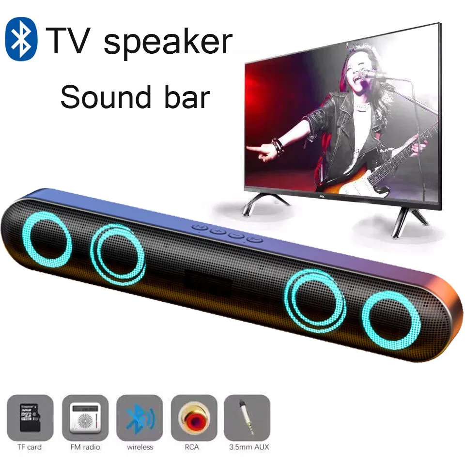 Bar Hemteater Subwoofe Computer Stor Bluetooth Speaker Musik Center Column Speakers TV PC Sound Box