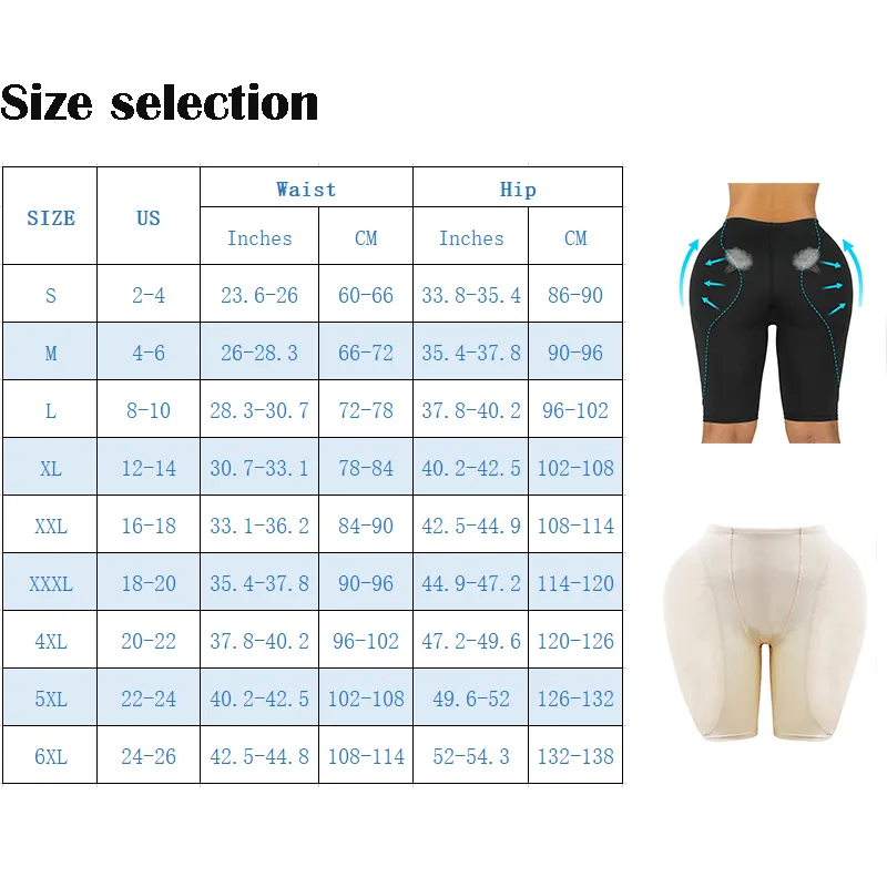 Vrouwen Sexy Shaper Slipje Fake Butt Lifter Pad Foam Padded Hip Enhancer Onderbroek Vrouwelijke Shapewear Zandloper Lichaam 2103053848461