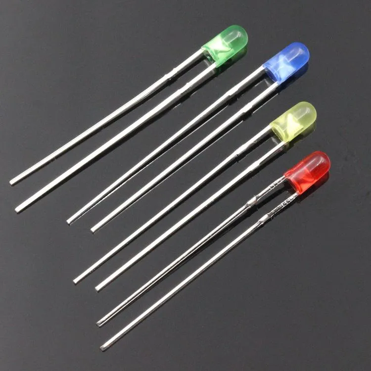 Bulbs Color Diffused 3mm LEDs Bulb Without Fringe Red Green Blue Yellow White LED Lamp LIGHTIN Diode238R