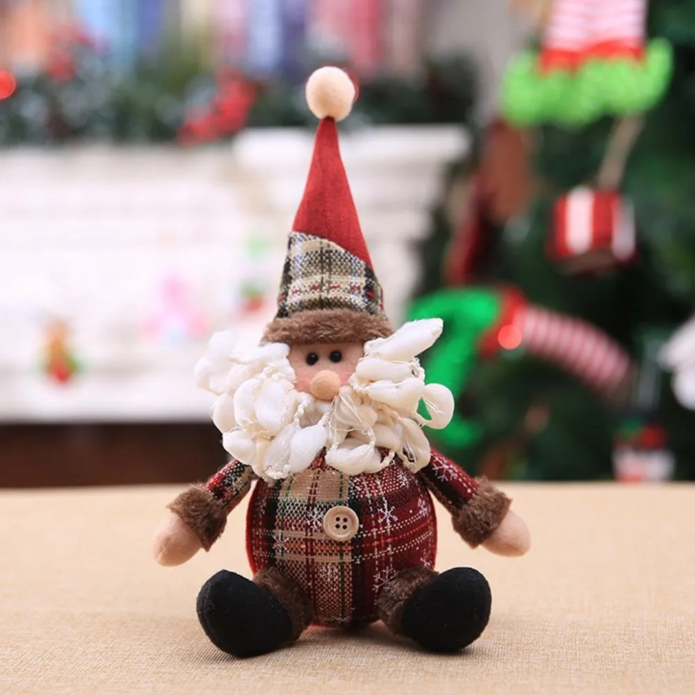 Snowman Doll Merry Chirstmas Decor for Home Table Christmas Ornaments Santa Claus Elk Navidad Gift Happy Year Y201020