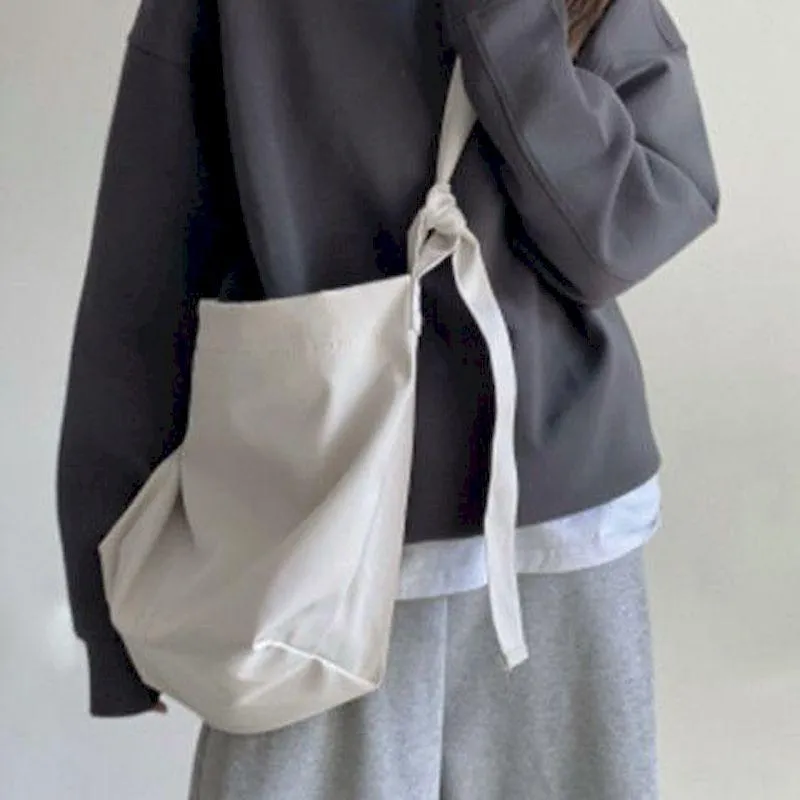 Bel çantaları tuval çantası siyah vahşi modaya uygun öğrenci Japon harajuku messenger omuz büyük kapasiteli kadınlar için crossbody299g