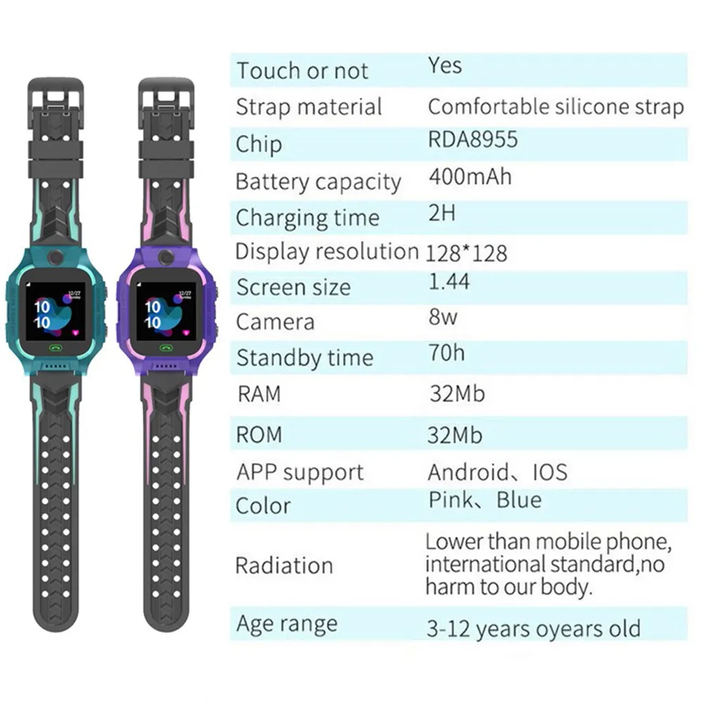 2021 Smart Watch dla SOS Call Telefon zegarek Smartwatch Użyj karty SIM Waterproof Waterproof IP67 Prezent na iOS Android8791754