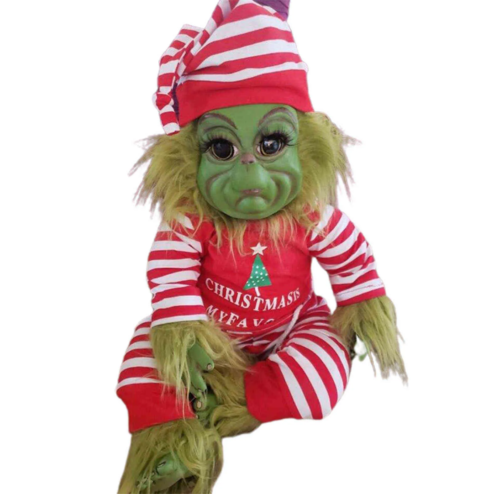 Grinch Doll Cute Christmas Gevulde pluche speelgoedmas geschenken voor kinderen thuisdecoratie op voorraad 211109636693
