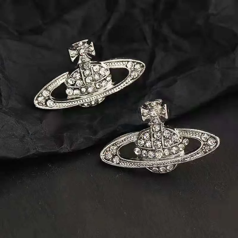 Oorbellen Fashion Trend Sieraden Ins Personaliseerde Planet Earrings Creative Saturn Diamond Female5047953