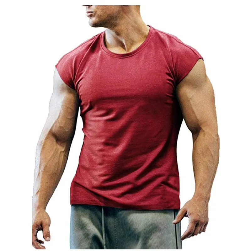 Dorywczo lato Mężczyźni Koszulki Sporty Bieganie Top Tees Męskie Odzież Krótki Rękaw Dorywczo Moda O Neck Oddychająca Fitness Tshirt Sportwear