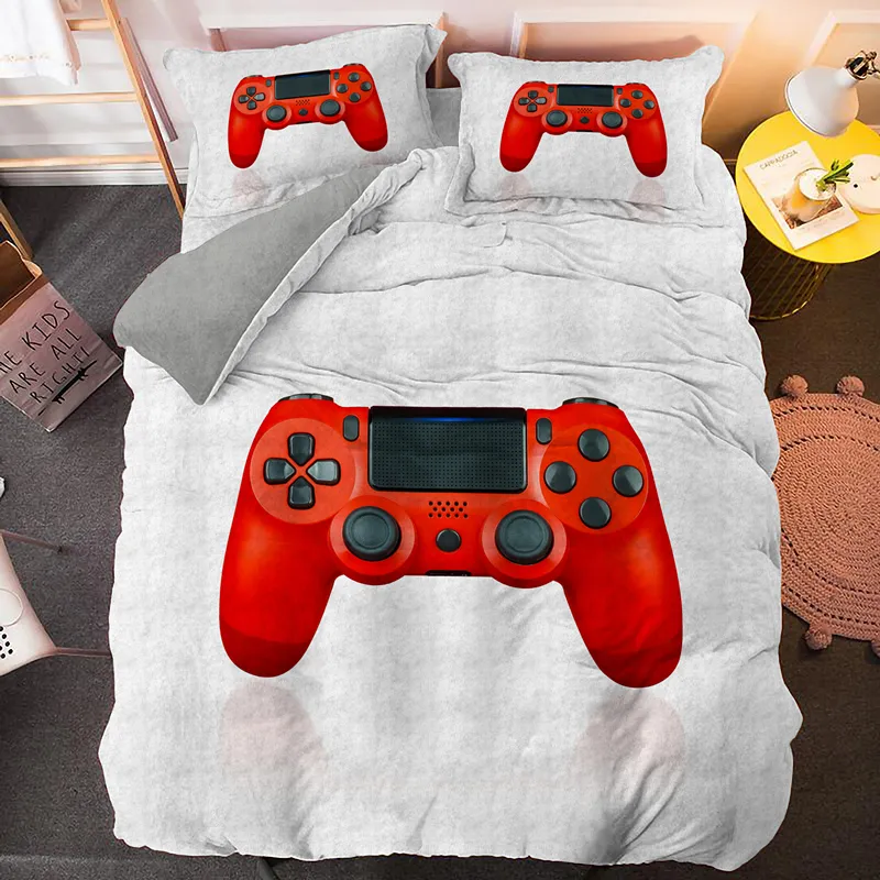 Moderne technologie Trends Gamer Beddengoed Set voor volwassen kinderen Gamepad Trooster Doek Dekbedovertrek Hippie Nordic Bed Covers 210317