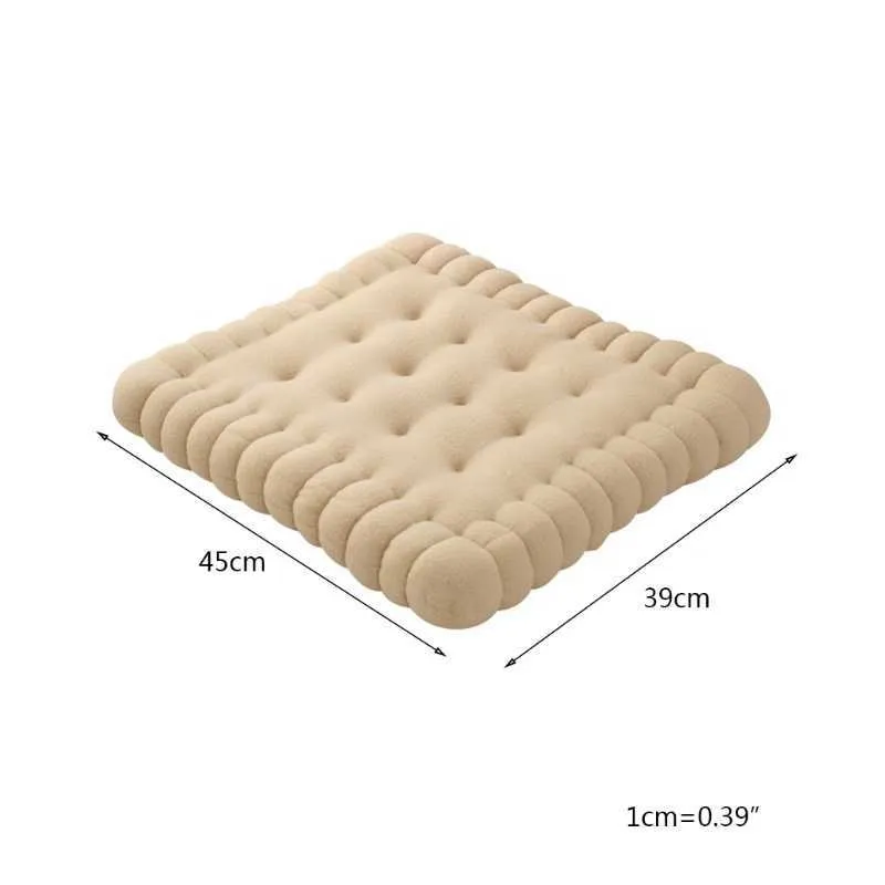 Creative Doux Biscuit Forme Coussin Classique Oreiller Chaise Coussin De Siège De Voiture Décor null 210611