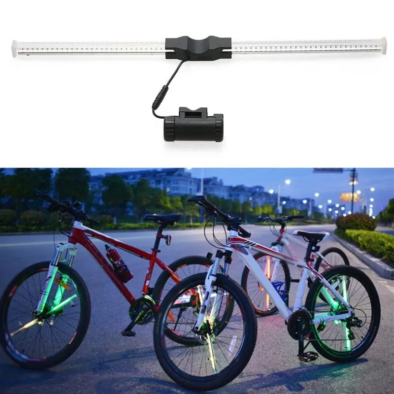 LED -programmerbara diy coola bilder cykelcykel talade flash däckhjulsljus luces de radioio de bicicleta265g
