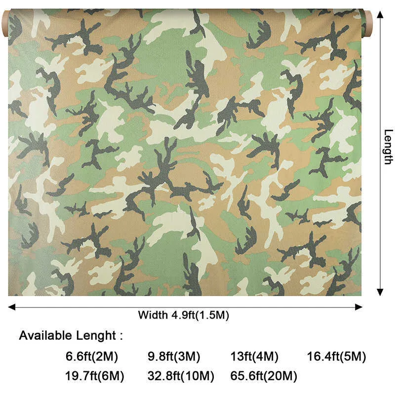 Camouflage Net 300D 6colour See Through Camo Netting Blinds Great for Sunshade Camping Shooting Hunting for vehicles sun outdoor Y0706