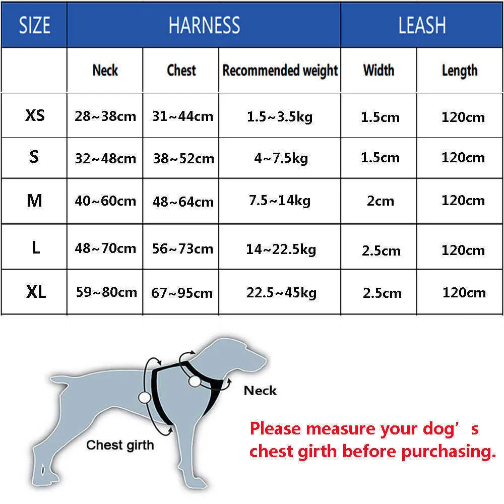 Uprząż Dog No Pull Reflective Vest Regulowane Oddychające Pet dla małych Duży SZKOLENIA RUNKOWANIA 211022