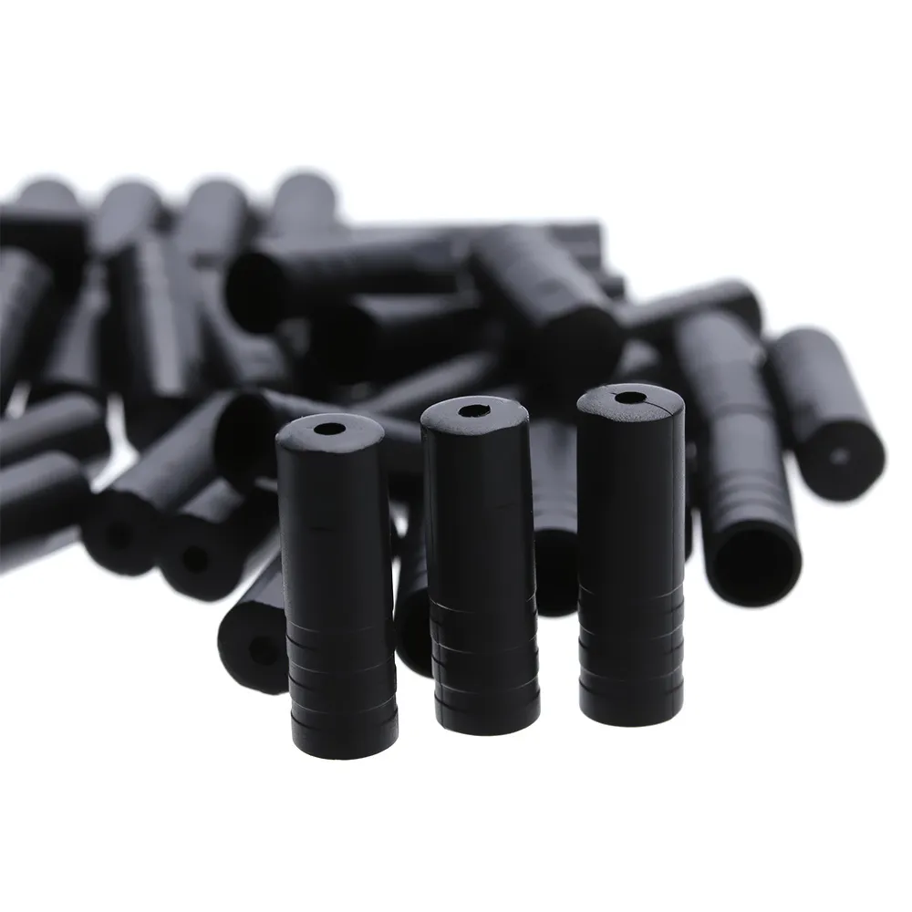 50 PZ 4/5mm Nero Plastica Freno Della Bici/Cappucci Del Cavo Del Cambio Freno Estremità Esterna Suggerimenti Ciclismo Parti di Ricambio MTB Della Bicicletta Accessorio