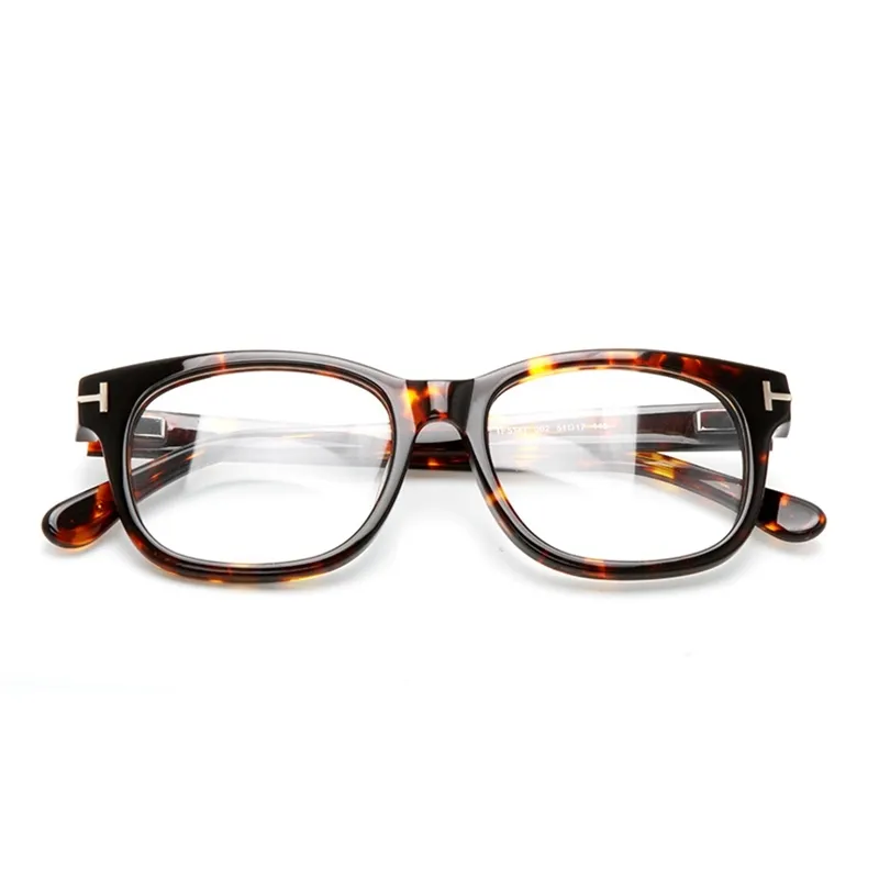Armação de óculos de miopia preta com placa grande e grossa tf5147012458494