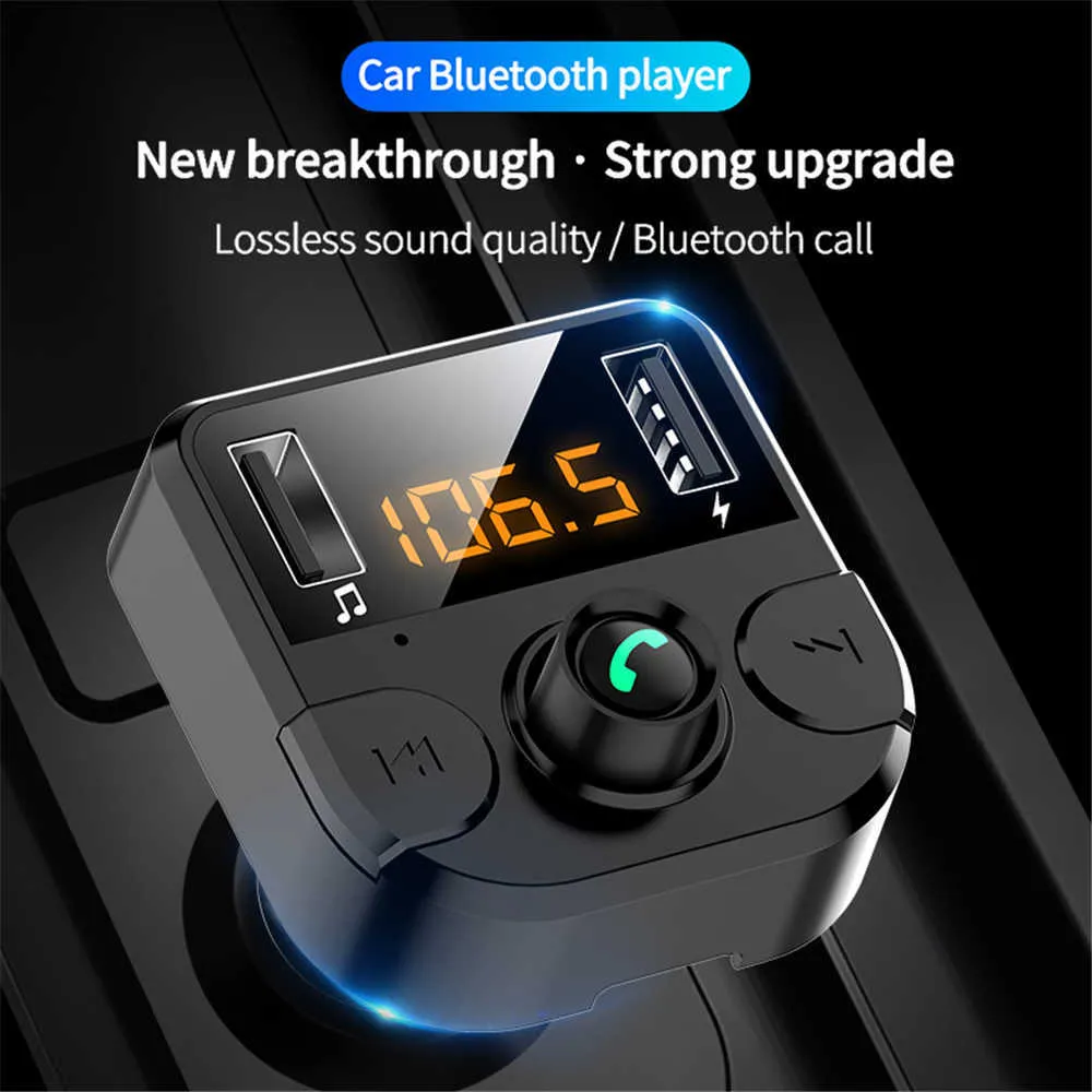 Bluetooth 5.0 Lettore MP3 auto Onever Trasmettitore Fm auto Lettore MP3 LCD Kit auto con ricezione wireless Caricatore USB vivavoce USB 3.1A