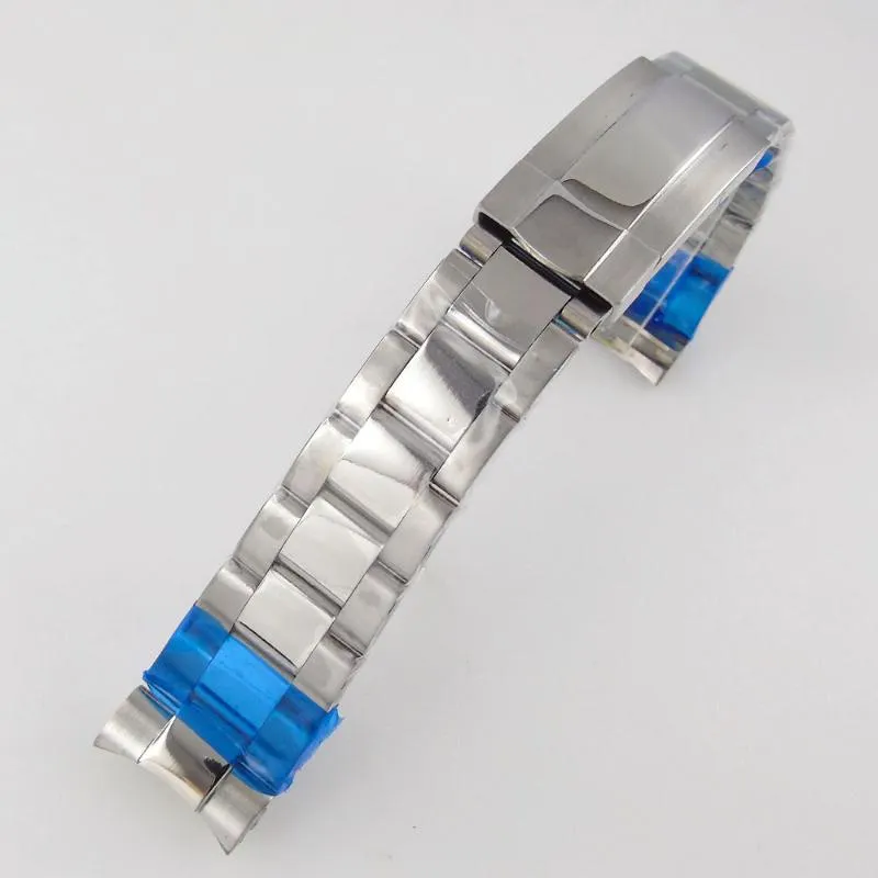 Bracelets de montre Argent 20mm Oyster Jubilee Style Bracelet Bande Bracelet En Acier Pièces De Rechange 316L Fermoir Pliant Moyen Poli2569