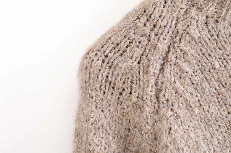 est donne maglione lavorato a maglia inverno buona qualità invernale spessa manica lunga femminile pullover top casual 210918