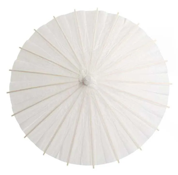 100 stks handgemaakte diameter 60cm effen witte kleur Chinese kleine oliepapier paraplu parasols bruiloft decoratie