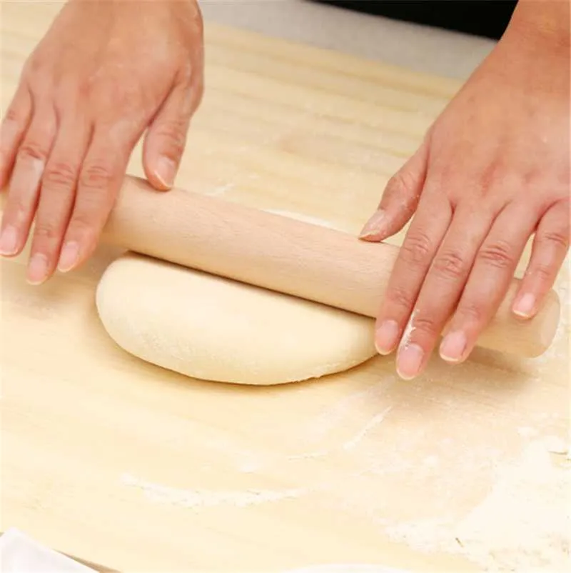 Houten Roller deeg Gebak Pizza Biscuit Gereedschap Pasta Cracker Wide Noodles Bakken Bake Rooster Rolling Pin Keuken Rolling Pin 211008