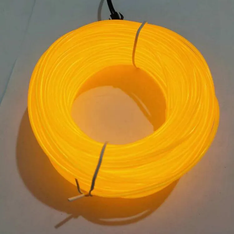 LED 네온 사인 EL 와이어 30m 10 색 밧줄 튜브 케이블 2 3mm DIY 라이트 스트립 유연한 조명 글로우 파티 바 댄스 장식 237O