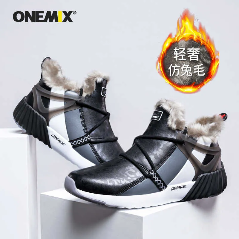 Hommes Bottes Casual Winter Sneakers High Top Cuir Vintage Chaud Confortable Peluche Neige Cheville Chaussures de marche 211023