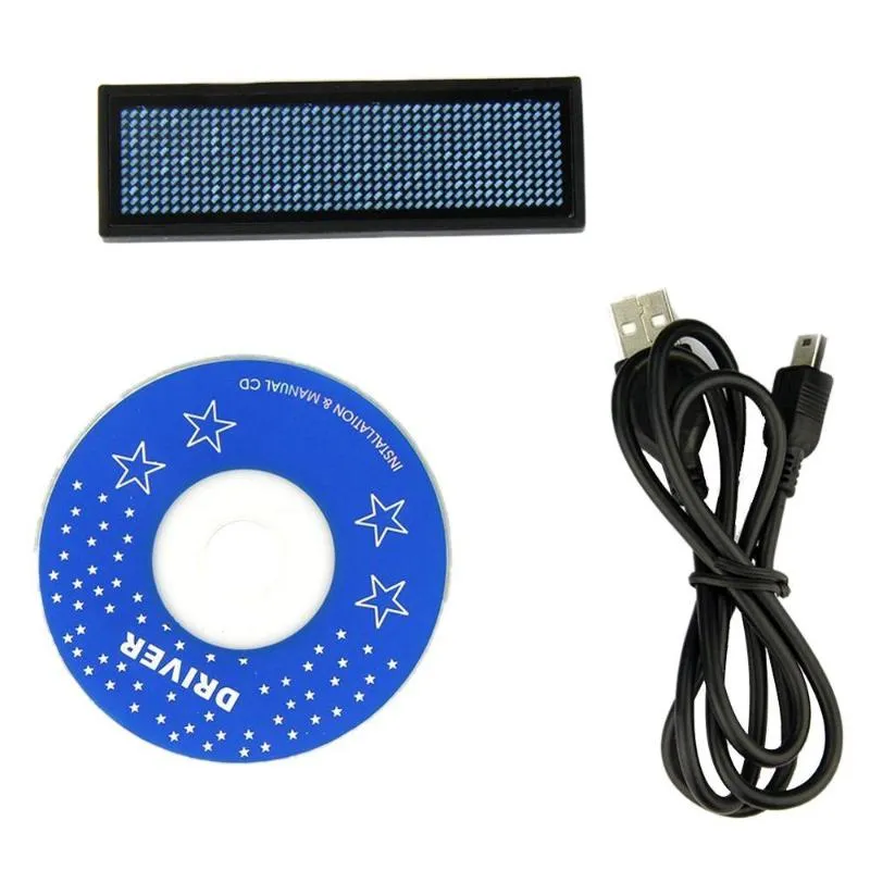 Badge con nome programmabile a LED Letrero Bluetooth Matrix 12x48 con magnete e display a scorrimento con pin Segnale di messaggio USB ricaricabile1779