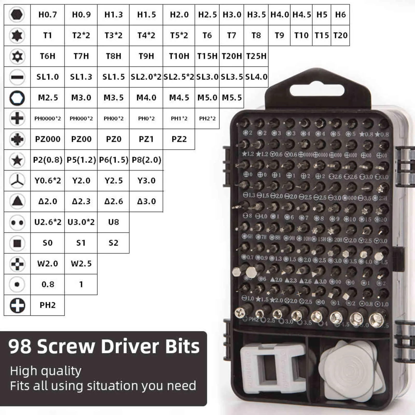 Set di cacciaviti di precisione Strumenti di riparazione mobile 115 in di cacciaviti multifunzione Computer Pc Installa punta cacciavite 211110