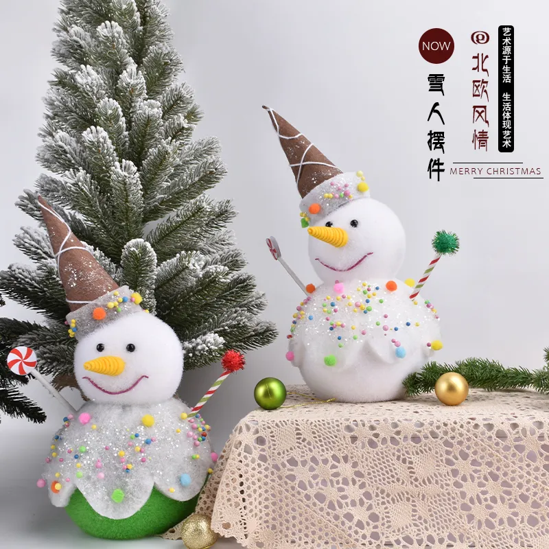Christmas decorations foam snowman shape decorations home photography shopping mall window scene layout dress up decorations T200909