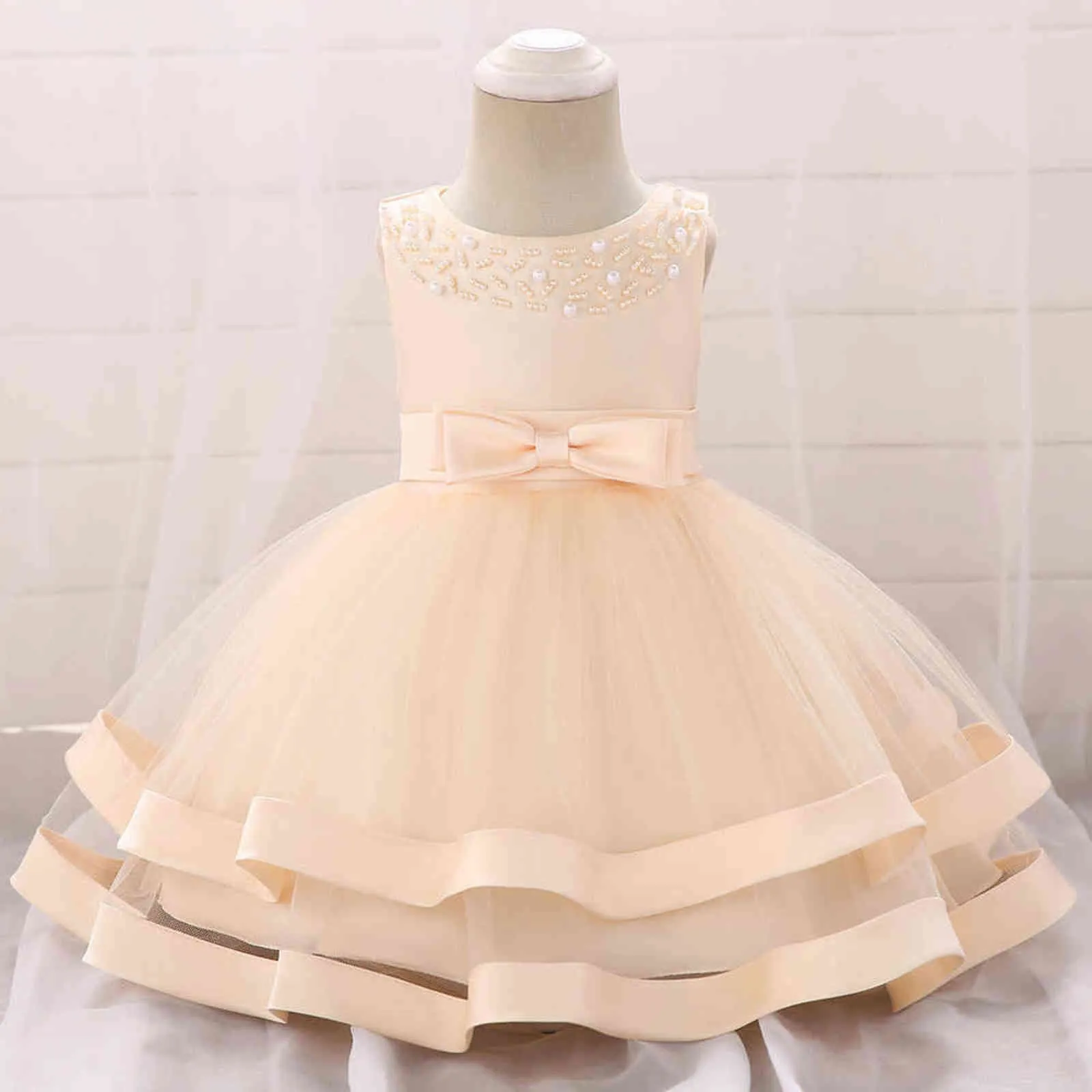 Maluch 1 rok Urodziny Dziewczynka Christening Sukienka Dla Girl Dresses Party Princess Prom Noworodka Sukienka Niemowlę Kid Odzież 18 24m G1129