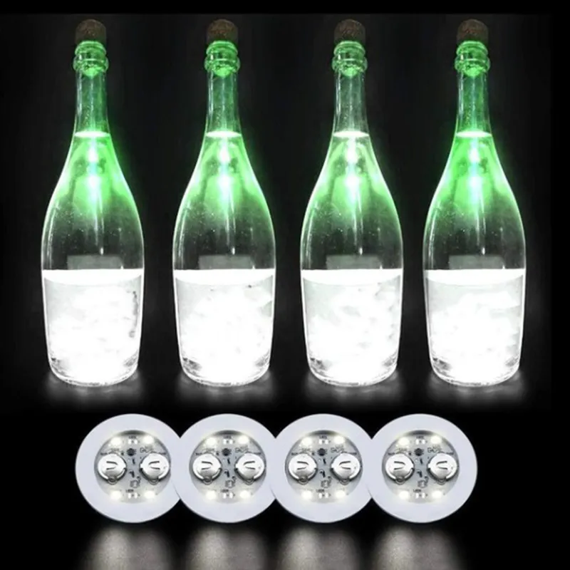 Waterproof luminescent bar KTV blinking Pads atmosphere lamp luminescent cup stickers Mini Glow LED Bottle Light