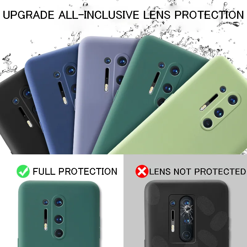 Custodie telefoni in Silicone liquido originale Oneplus 6 6T 5 5T 8T 8 T Cover di lusso One Plus 7 Pro Paraurti Oneplus8 7Pro 7T Protezione