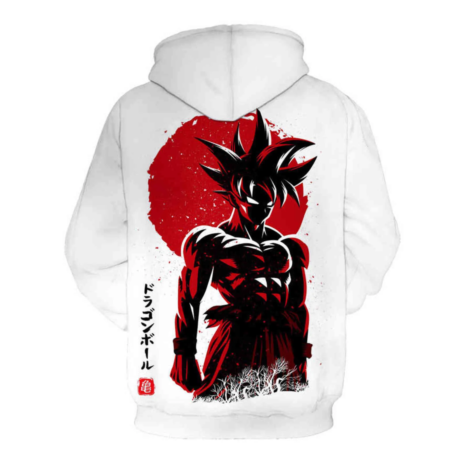 Felpa con cappuccio da uomo autunno 3d Goku Stampa 3d Cartone animato bambini Anime Street Fashion Cappotto pullover hip-hop Y1120