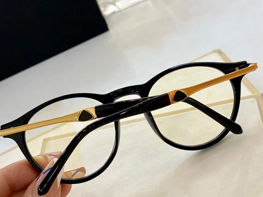 OPTISCHE EYEGLASSE FÜR MÄNNER UND Frauen retro die raffinierte Style Anti-Blau-Lichtlinse ovaler Platte Voller Rahmen mit 2105