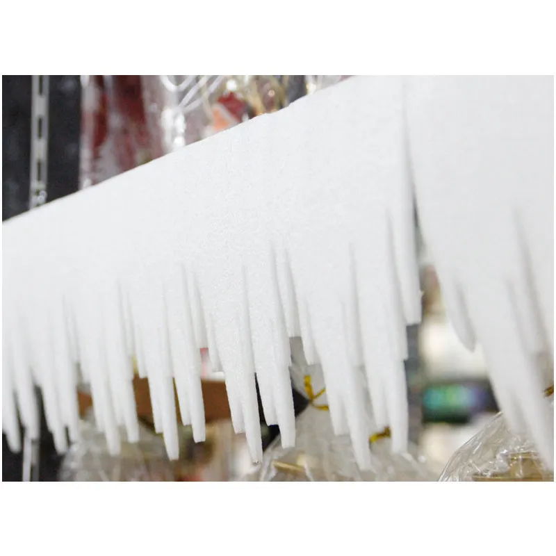 lot White Foam Ice Strip Icicle Pendant Decorations Merry Christmas Ornaments Snow Decor for Wall Y201020