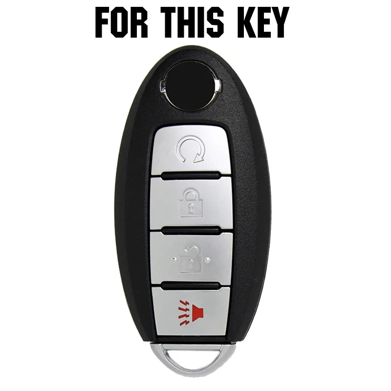 Silicone Car Key Case For Nissan Altima Maxima Murano Rogue Sentra Versa Titan Cover Keyless Remote Fob Shell 4 Button Protector247u