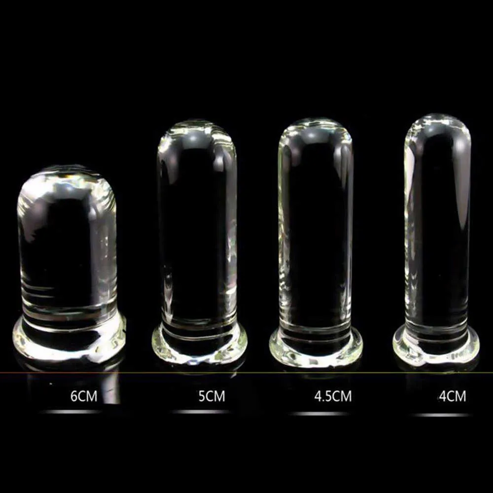 Neue 6 Größe Glasdildo Big Riesige Glaswaren Penis Kristall Anal Plug Erwachsene Sexy Spielzeug Für Frauen G-punkt Stimulator Glatte Schöne