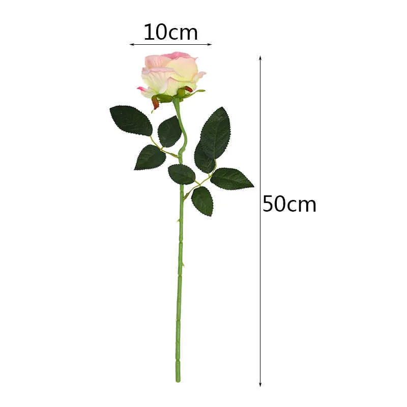 10 teile/los Seidenrosen Künstliche Blumen Gefälschte Blumenstrauß Rose Artificielle Für Hochzeit Hausgarten Dekor Valentinstag Geschenk 210925