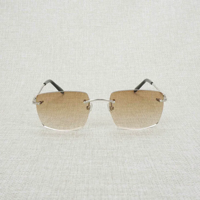 Vintage Rimless Big Square Solglasögon Män överdimensionerade glas ramar kvinnor glasögon nyanser oculos gafas för att köra utomhus 011b3519131