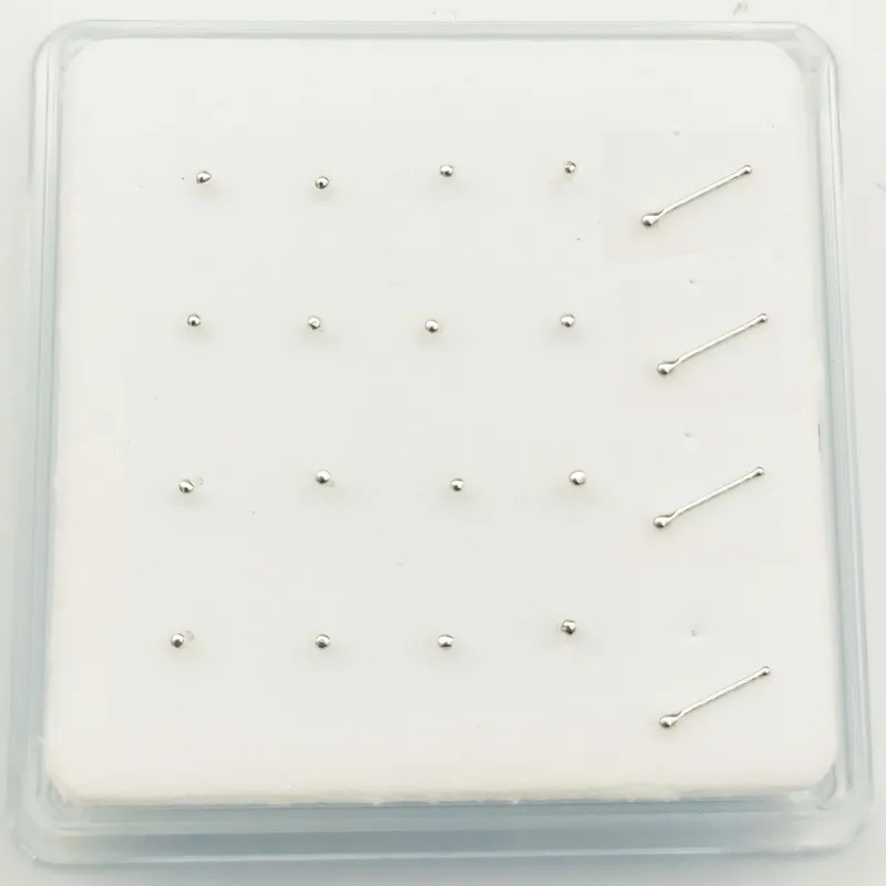 925 Sterling Silver 1 2 mm ball Nose Studs Pins Bone nez Body Piercing jewelry pack212n